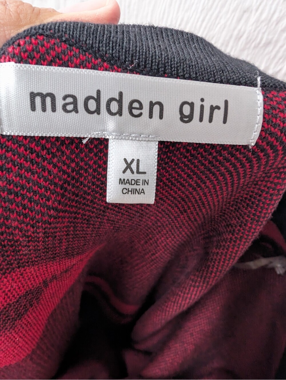 Madden Girl Black Knit Strapless Bodycon Midi Dress Red Lips Club Date Romantic - Picture 6 of 7